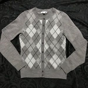 NY&Co Argyle Cardigan